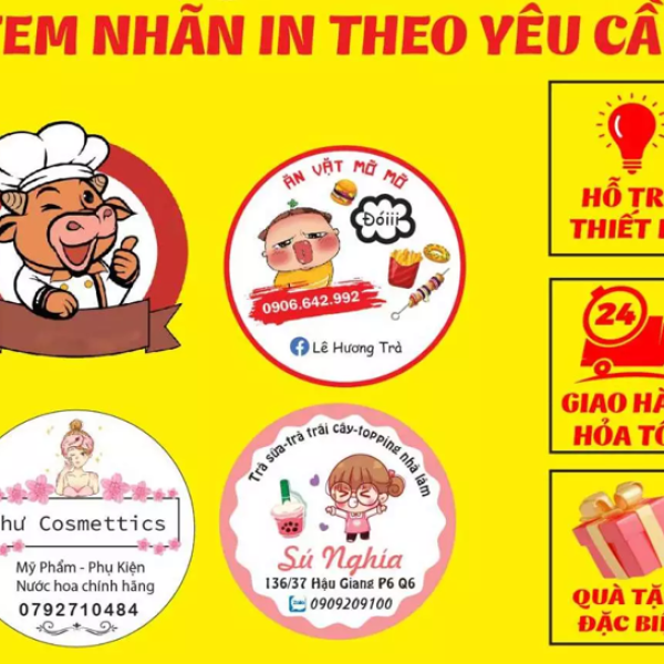 In Decal, tem nhãn tại TP Hồ Chí Minh, TP Cần Thơ